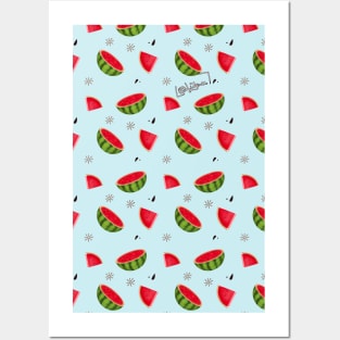 Summer- Watermelon Pattern Posters and Art